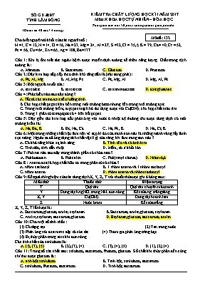 Đề kiểm tra chất lượng học kỳ I môn Hóa học Lớp 12 - Mã đề 132 - Năm học 2015-2016 - Sở GD & ĐT Gia Lai (Có đáp án)